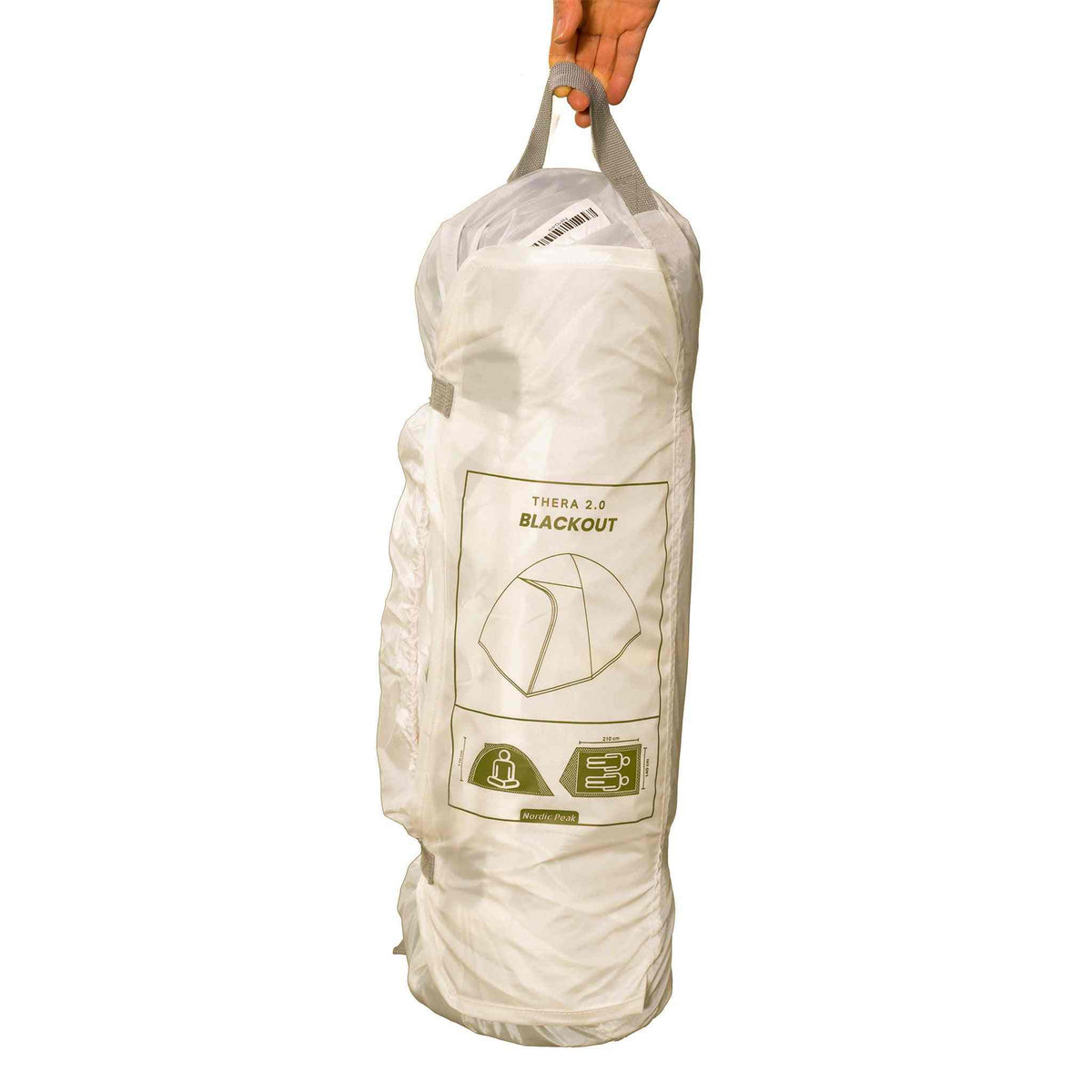 2-person blackout tent in carry bag