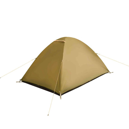 2-person festival tent, waterproof, durable, beige, ideal for multiple seasons.