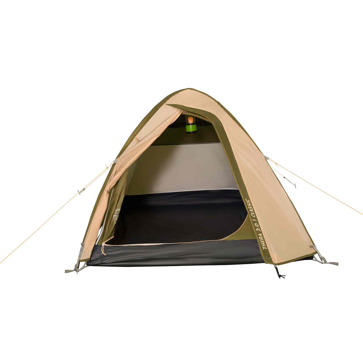 2-person festival tent, waterproof with ventilation, durable zippers, and storage pockets.