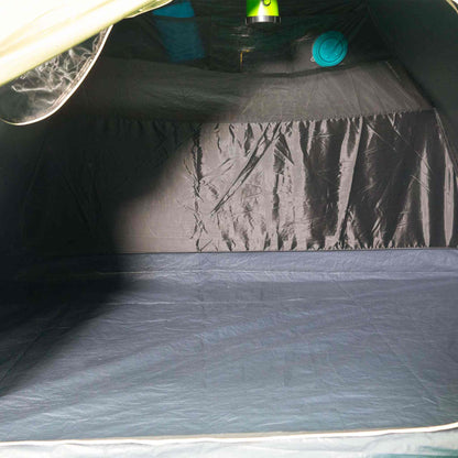 3 person blackout tent interior, spacious and dark for uninterrupted sleep.