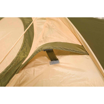3-person waterproof pop up tent with mosquito net and ventilation.