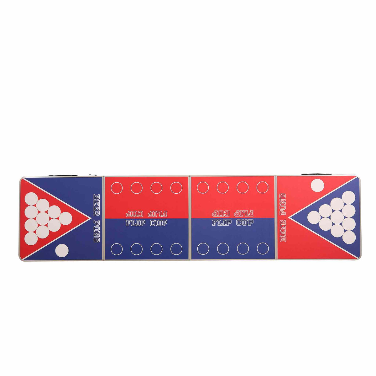 Beer Pong bord m. Flip cup med officielle mål, vandtæt og let at transportere.