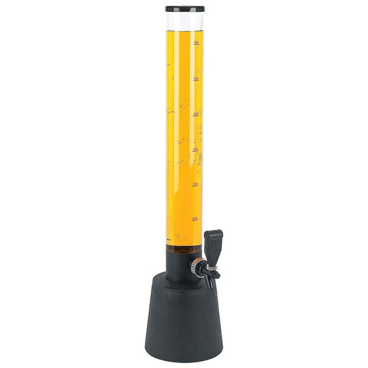 Beer tower with tap, 3.5-liter capacity, perfect for parties.