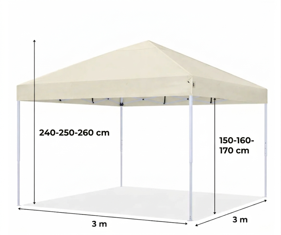 Pavillon Easy Up - 3x3m - Stål