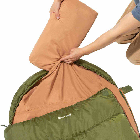Smart lille hovedpude til rejse og camping, ca 44 x 27 x 10 cm.