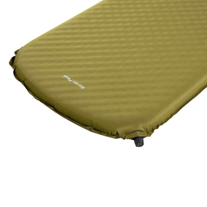 Self-inflating sleeping pad - single - 7 cm thick, Nordic Peak, green, 200x65 cm.