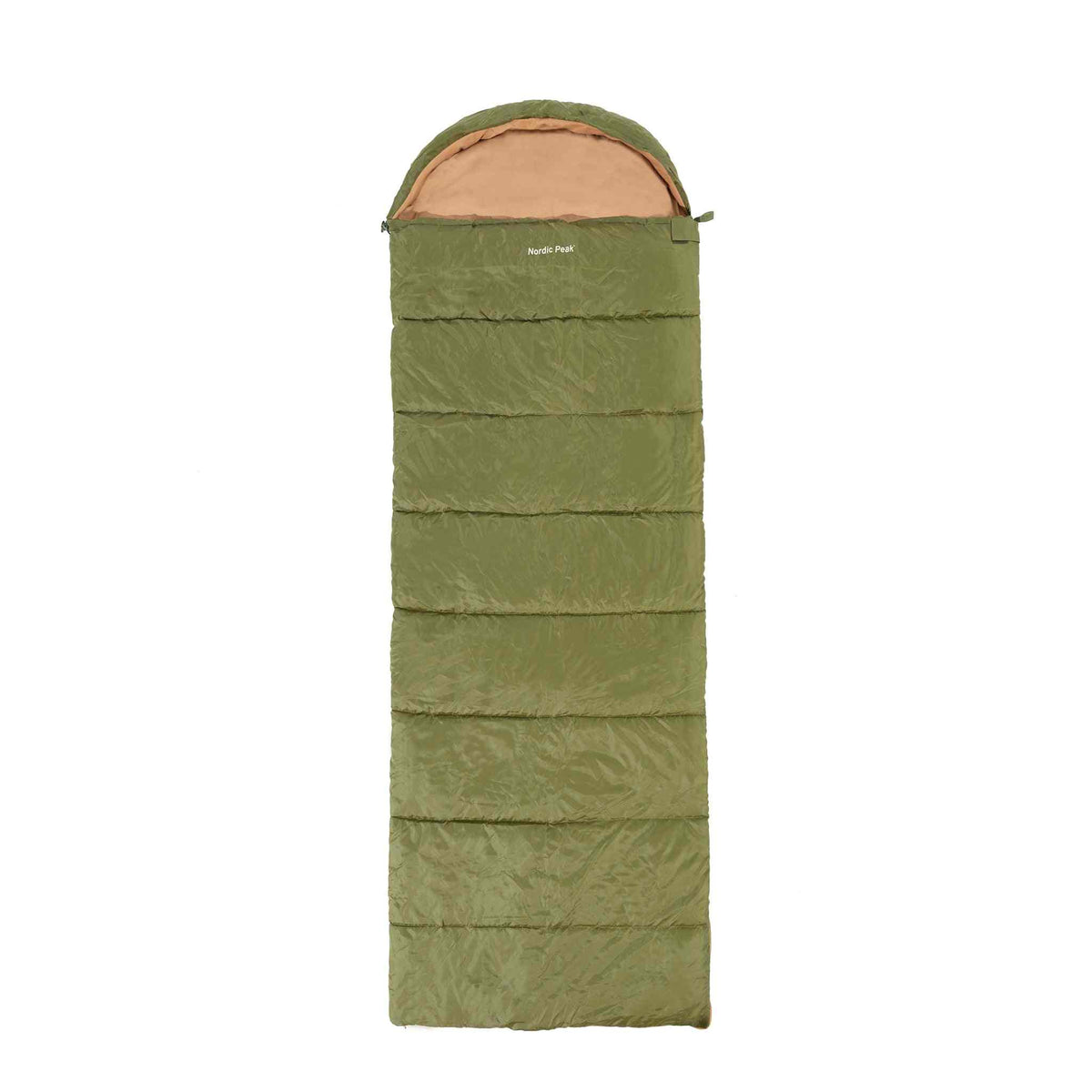 Green premium sovepose with hood and durable polyester ripstop material.