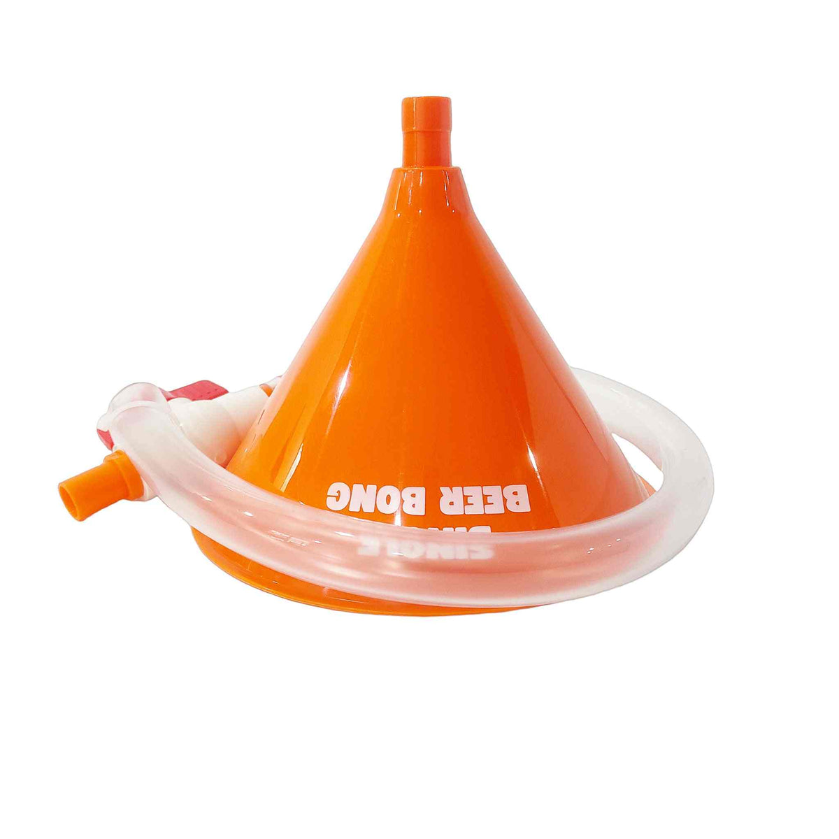 Deluxe Ølbong tragt with durable funnel and kink-free hose for 1.5L capacity, featuring easy open/close valve.