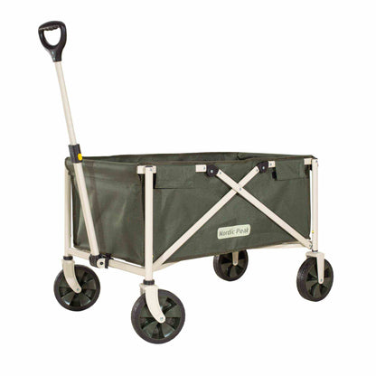 Foldable trækvogn - comfort, ideal for festivals, supports 80 kg, easy to maneuver on any terrain.