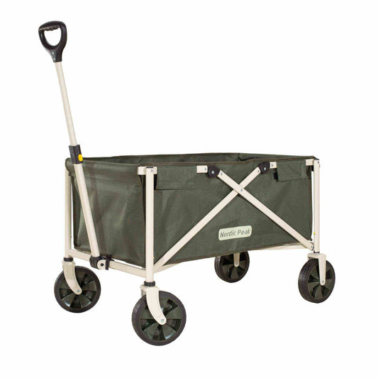 Foldable trækvogn - comfort, ideal for festivals, supports 80 kg, easy to maneuver on any terrain.