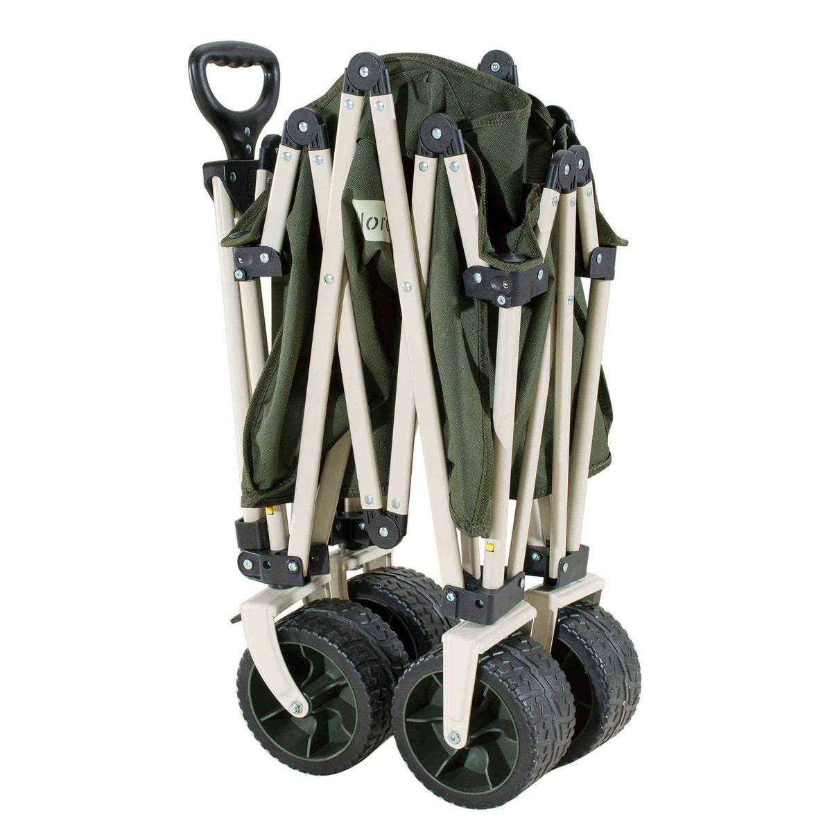 Foldable premium trækvogn with sturdy design for easy transport.