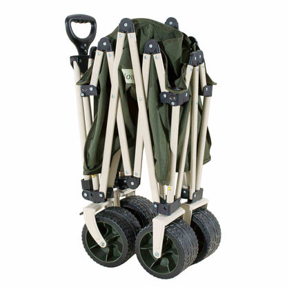 Foldable premium trækvogn with sturdy design for easy transport.