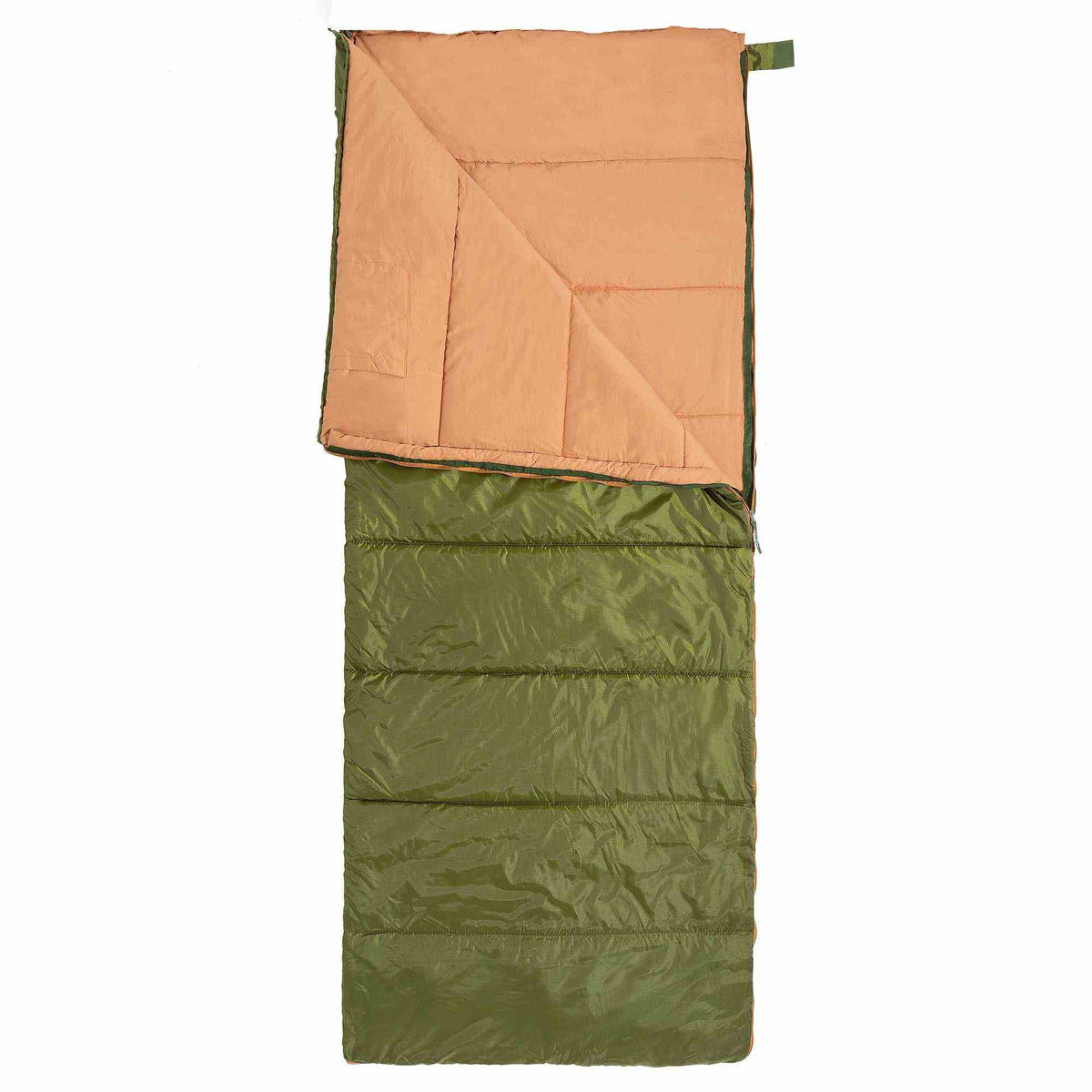 Basic sovepose til sommer camping, robust polyester, varm ned til 10 grader, 185x75 cm.