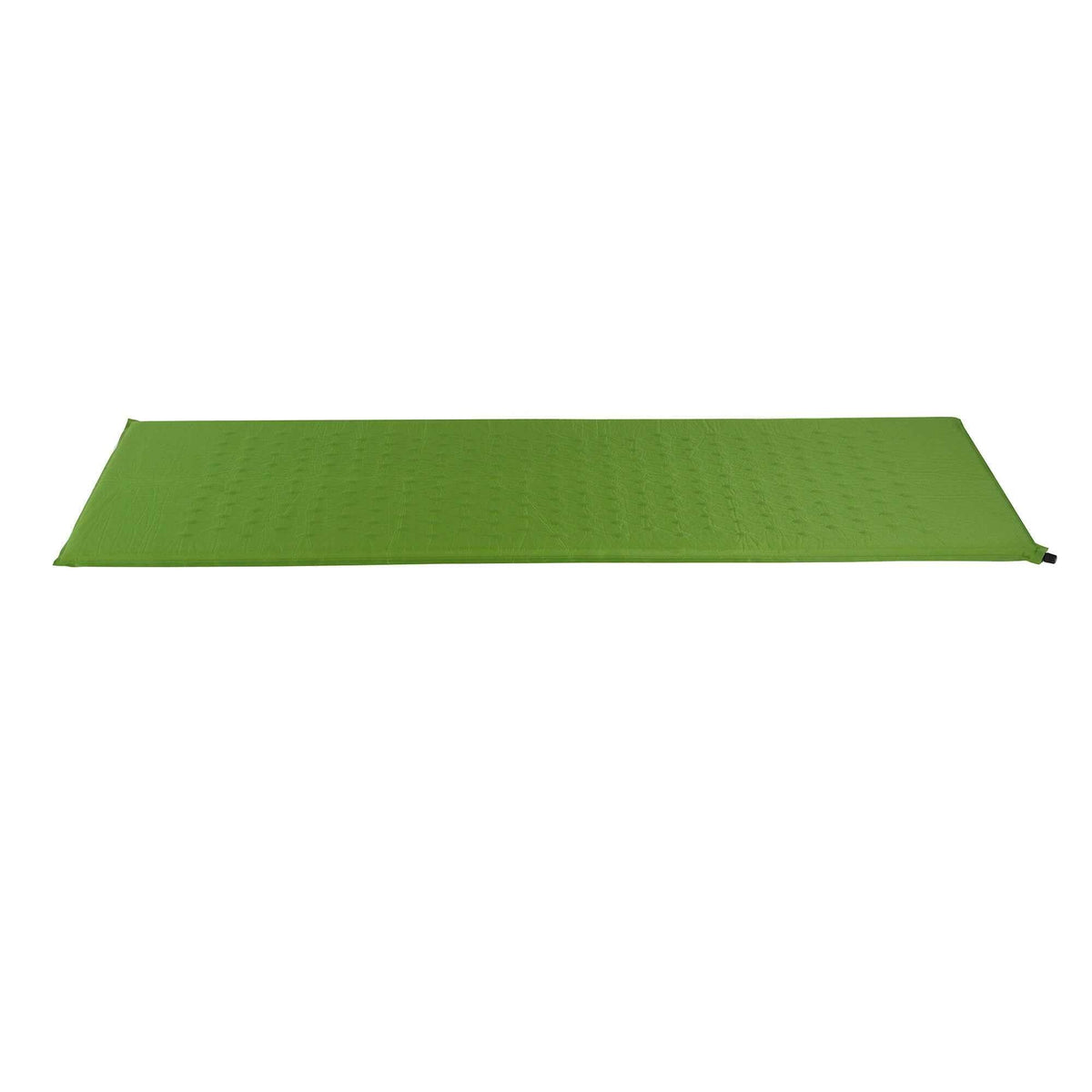 Selvoppustelig liggeunderlag - basic, grøn madras med indbygget hovepude, mål: 185x60x3 cm, vægt: 1,1 kg.